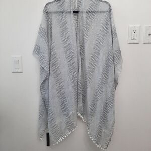 NWT Tahari Shawl Kimono Cardigan Cover up Layering Sheer